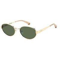 Polaroid Women'S Pld Oval Shape Sunglasses - Gold