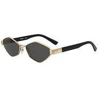 Love Moschino Mol101/S Women'S Hexagonal Metal Frame Sunglasses - Gold