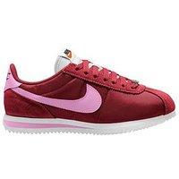 Nike Womens Cortez Textile Trainers - Red