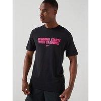Nike Mens Training Dri-Fit Poly T-Shirt - Black