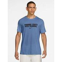 Nike Mens Training Dri-Fit Poly T-Shirt - Blue