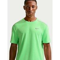 Nike Mens Running Miler Dri-Fit Uv Short-Sleeve T-Shirt - Green