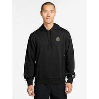 Nike Mens Sportswear Club Crest Logo Overhead Hoodie - Black
