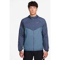 Nike Mens Stride Repel Uv Running Lightweight Jacket - Blue
