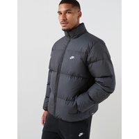 Nike Mens Sportswear Club Therma-Fit Padded Quilted Full Zip Jacket - Black