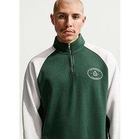 Nike Mens Sportswear Club Half Zip Sweatshirt - Green