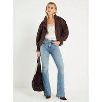 River Island Petite Mid Rise Bootcut Justin - Blue