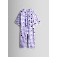 Jojo Maman Bebe Toddler Girls Strawberry Gingham Sun Protection Suit - Light Purple