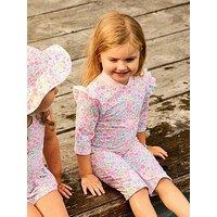 Jojo Maman Bebe Toddler Girls Ditsy Floral Print All In One Sun Suit