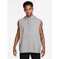 Nike Mens Dri-Fit Nacs Training Sleeveless Hoodie - Grey