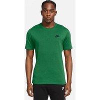 Nike Mens Sportswear Club Left Chest Logo T-Shirt - Green