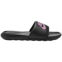 Nike Womens Victori One Sliders - Black