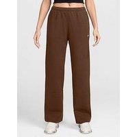 Nike Womens Studio Fleece Open Hem Joggers - Brown