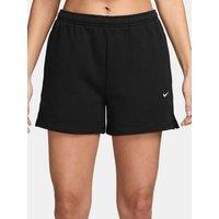 Nike Womens Studio Fleece Mid Rise 4 Sweat Shorts - Black
