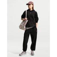 Nike Junior Girls Studio Club Fleece Loose Fit Joggers - Black