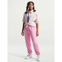 Nike Older Girls Studio Club Fleece Loose Fit Joggers - Pink