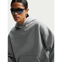 Nike Womens Studio Fleece Oversized Hoodie - Grey