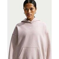 Nike Womens Studio Fleece Oversized Hoodie - Light Pink