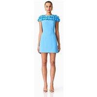 Elliatt Dali Floral Applique Mini Dress - Blue
