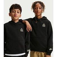 Nike Big Kids' Club Fleece Crest Logo Hoodie - Black