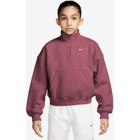 Nike Older Girls Studio Club Fleece 1/4 Zip Sweatshirt - Pink