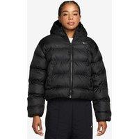Nike Womens Hooded Padded Full Zip Jacket - Black