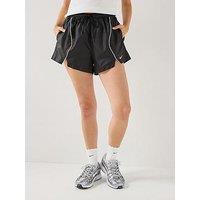 Nike Womens Athletics Department Piped Track Shorts - Black