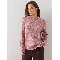 The Very Collection Longline Oversized Jumper Twisted Yarn Jumper - Purple