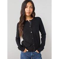 The Very Collection Classic Comfort Crew Neck Cardigan - Black