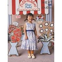 Cath Kidston Younger Girls Floral Prom Dress - Blue