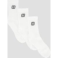 Berghaus Unisex Everyday 3Pack Socks - White