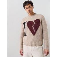 Allsaints Lover Crew Neck Knitted Jumper - Light Brown