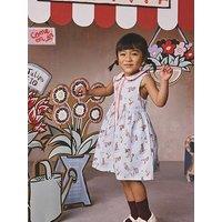 Cath Kidston Younger Girls Fancy Collar Dog Print Dress - Blue