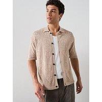 Allsaints Arktx Short Sleeve Knitted Fashion Cardigan