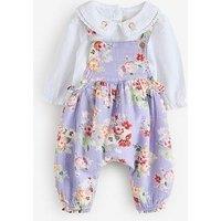 Cath Kidston Baby Girls Floral Dungaree Set - Purple