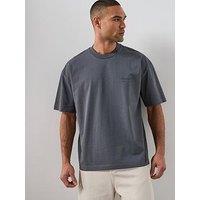 Allsaints Xander Short Sleeve Crew Neck T-Shirt - Dark Blue