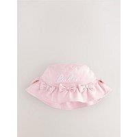 Ted Baker Girls Bow Logo Bucket Hat - Pink