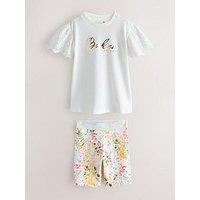 Ted Baker Girls Floral Frill Cycle Short Set - Multi