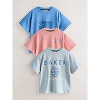 Ted Baker Boys Logo Graphic 3 Pack T-Shirts - Multi