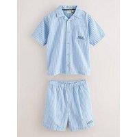 Ted Baker Boys Woven Stripe Short Set - Blue