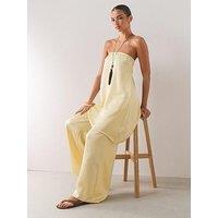 The Very Collection Satin Elasticated Trousers - Yellow