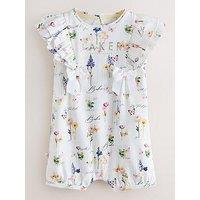 Ted Baker Baby Girls 3 Pack Frill Sleeve All-In-One Rompers - Multi