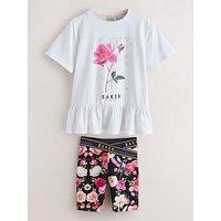 Ted Baker Girls Floral Cycling Short Set - Multi