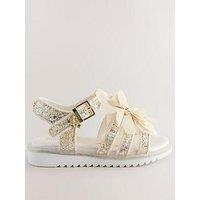 Ted Baker Girls Glitter Corsage Sandals - Gold
