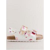 Ted Baker Younger Girls Satin Floral Sandals - White