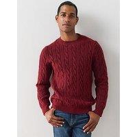 The Very Collection Cable Knit Long Sleeve Knitted Jumper - Red