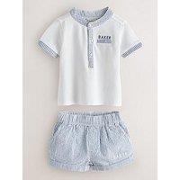 Ted Baker Baby Boys Grandad Collar Shirt & Shorts Set - Multi