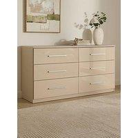 The Very Collection Prague Gloss 6 Drawer Chest - Fsc Certified
