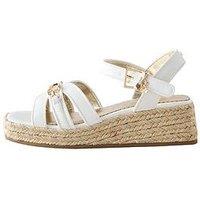 Ted Baker Girls Buckle Wedge Sandals - White