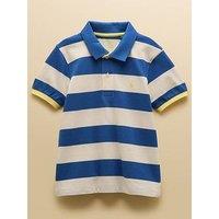 Joules Boys Woody Short Sleeve Stripe Polo - Blue